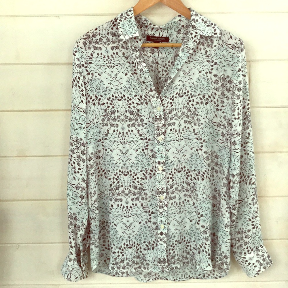 Pretty banana republic floral top